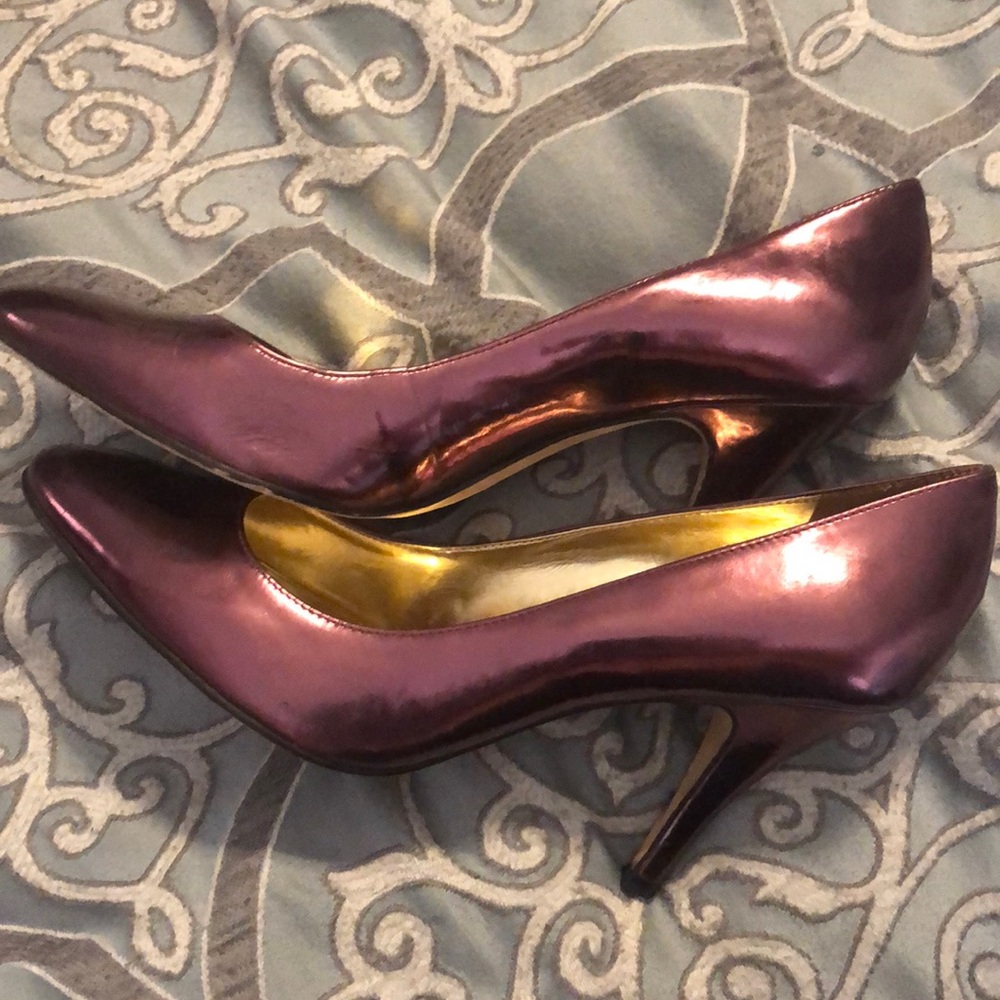 Purple high heels